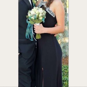two piece prom dress & heels